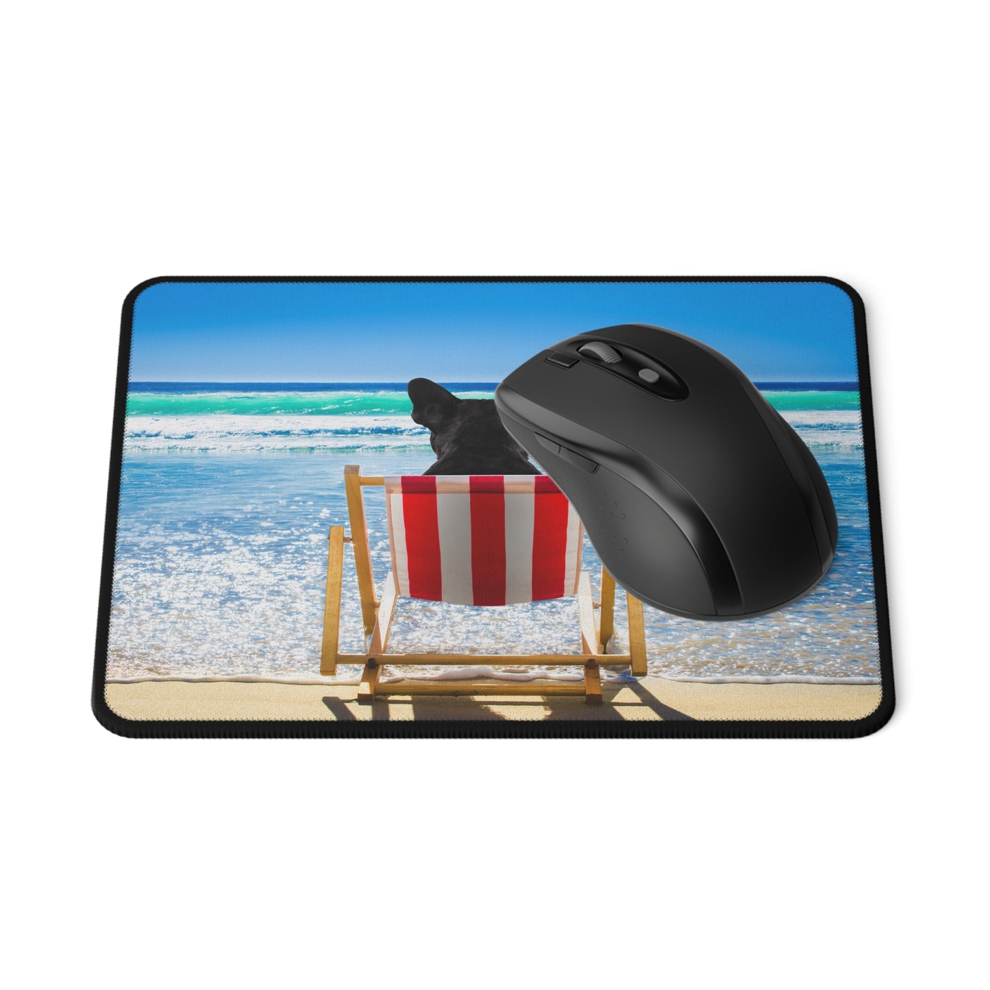 Frenchie Rocks "Kong at the Beach" Mouse Pad