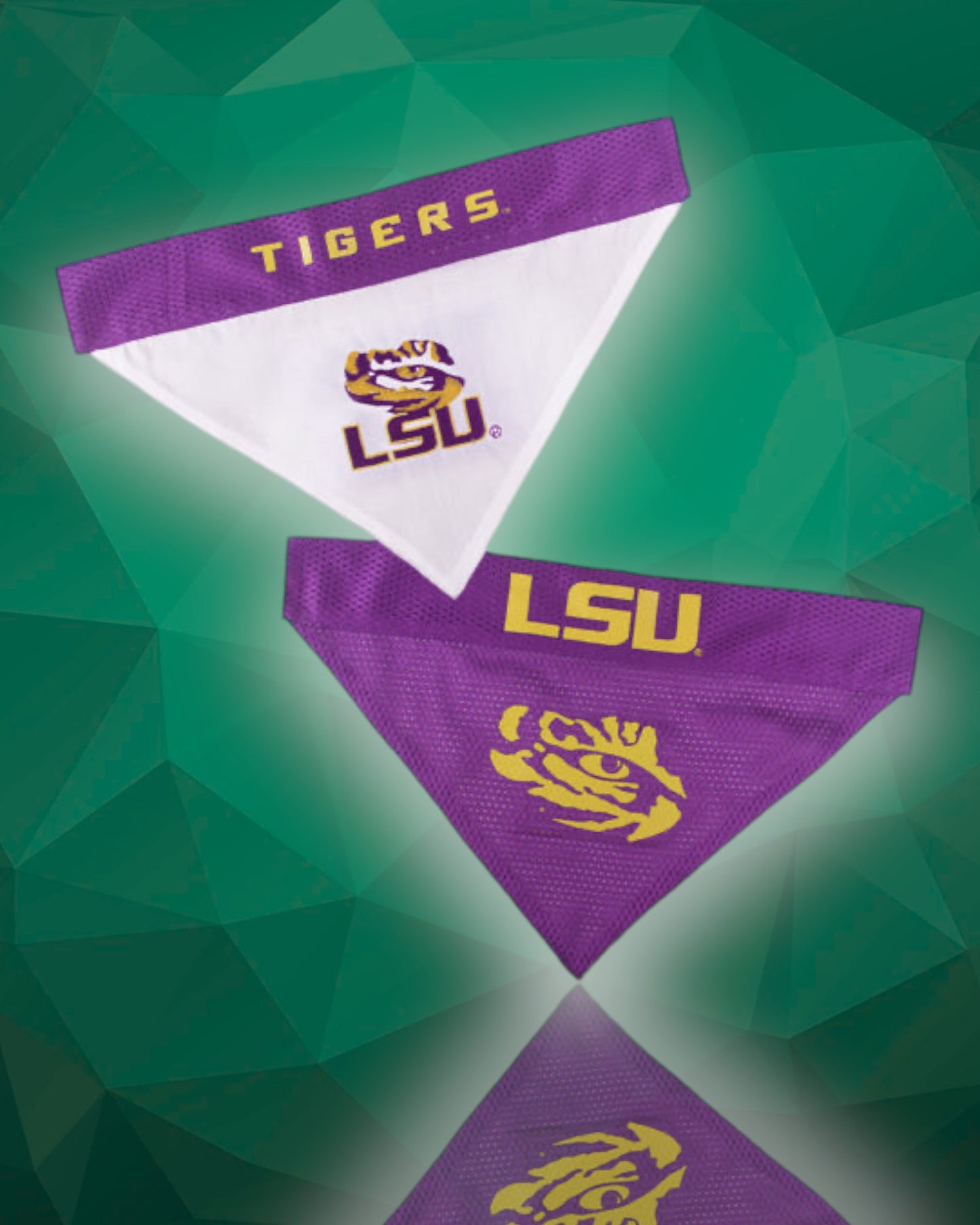 LSU NCAA Reversible Dog Bandana