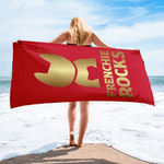Frenchie Rocks Beach Towel - Frenchie Rocks