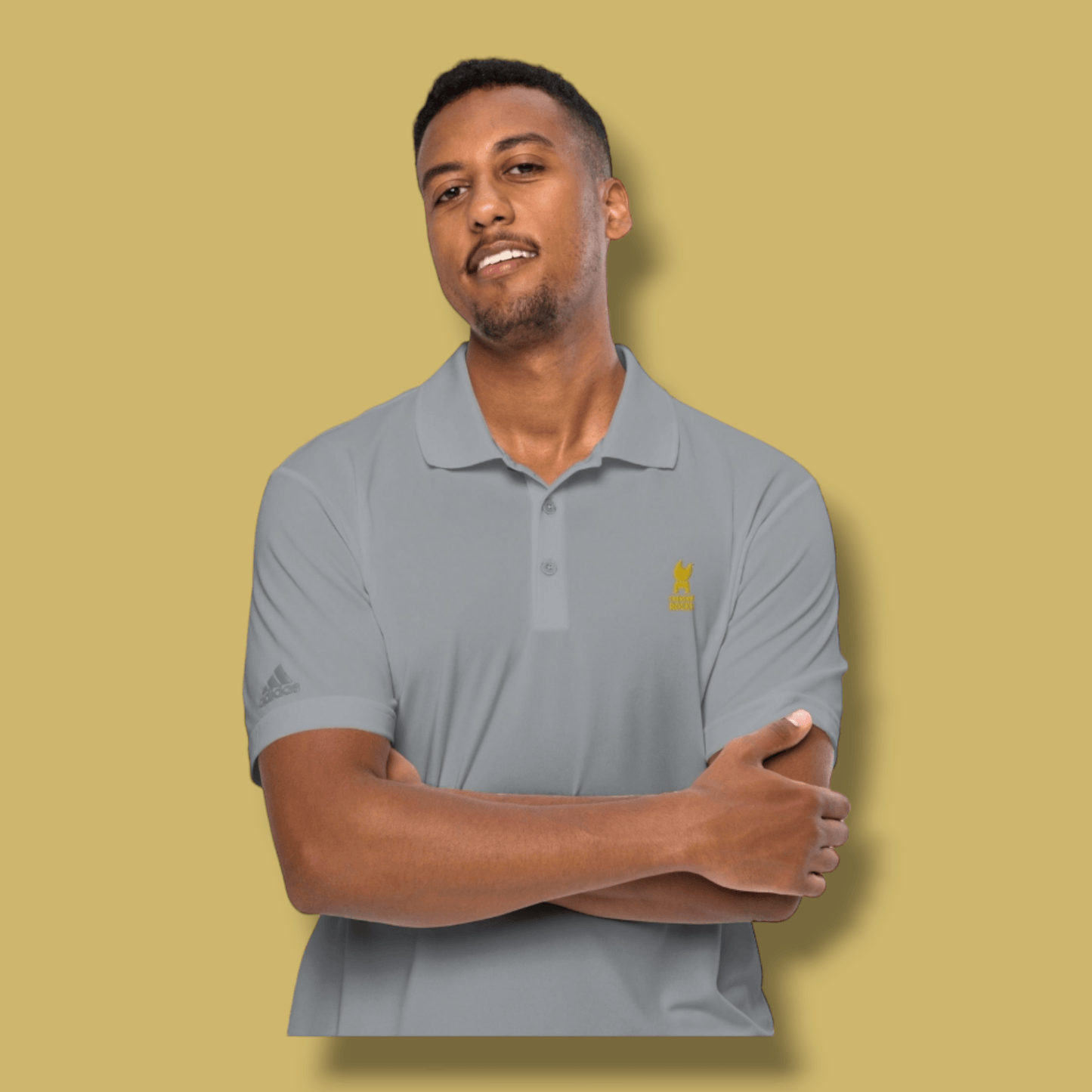 Frenchie Rocks Embroidered Golf Polo Shirt - Frenchie Rocks