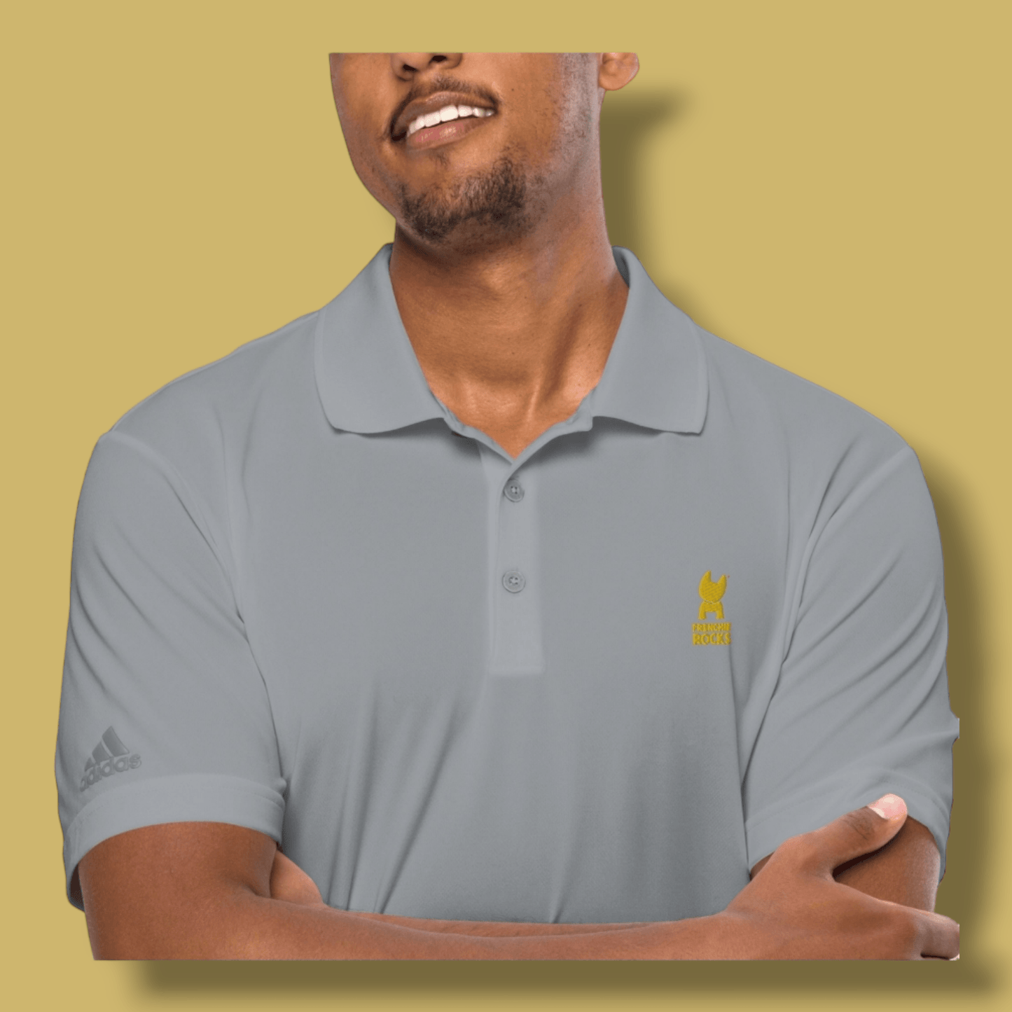 Frenchie Rocks Embroidered Golf Polo Shirt - Frenchie Rocks