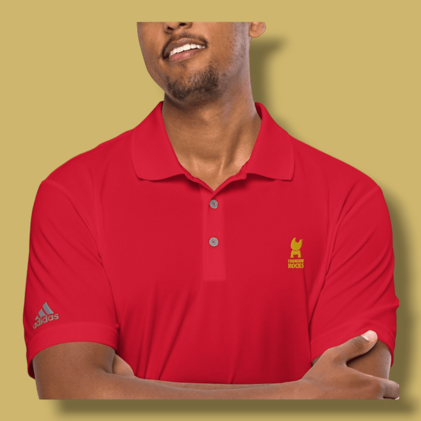 Frenchie Rocks Embroidered Golf Polo Shirt - Frenchie Rocks