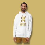 Frenchie Rocks Gold Logo Hoodie - Frenchie Rocks