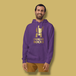 Frenchie Rocks Gold Logo Hoodie - Frenchie Rocks