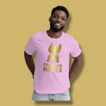 Frenchie Rocks Gold Logo T-Shirt - Frenchie Rocks