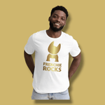 Frenchie Rocks Gold Logo T-Shirt - Frenchie Rocks