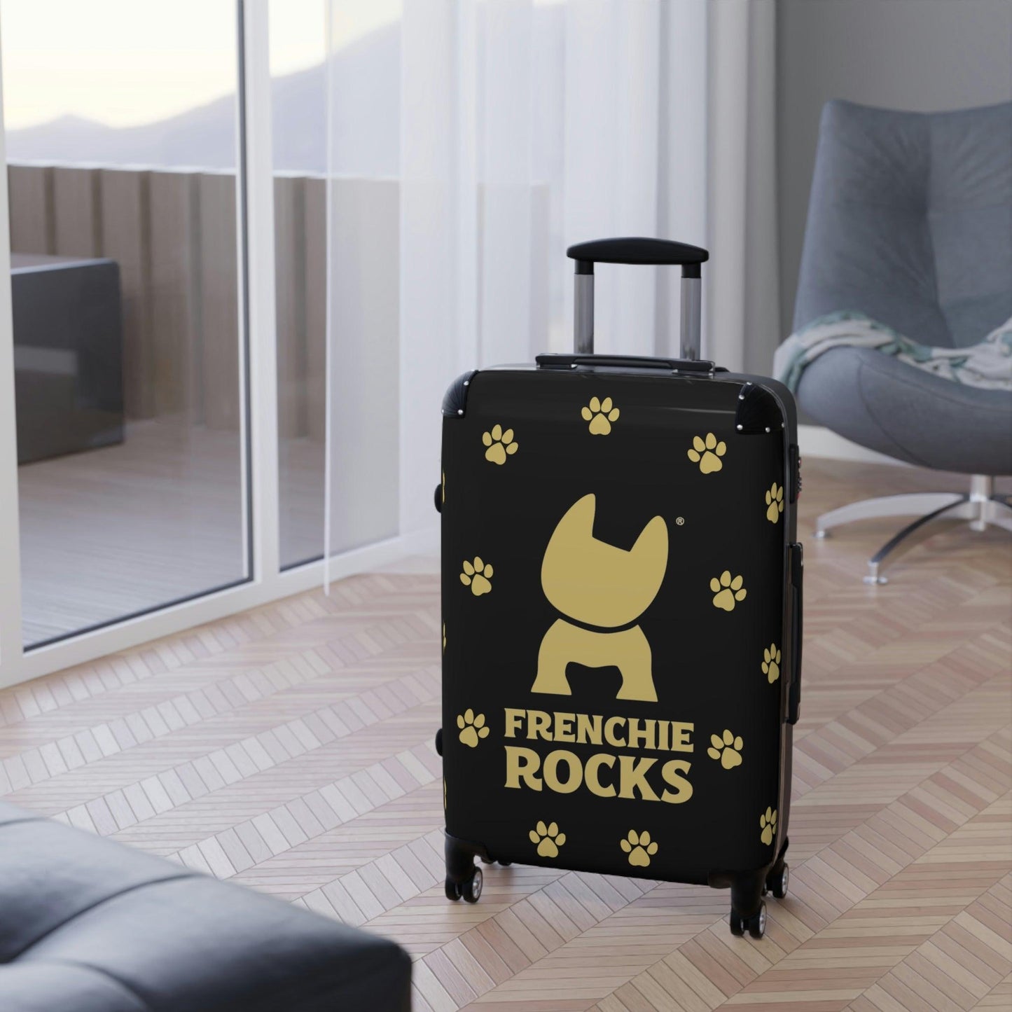 Frenchie Rocks Luggage 3 Piece Set - Frenchie Rocks