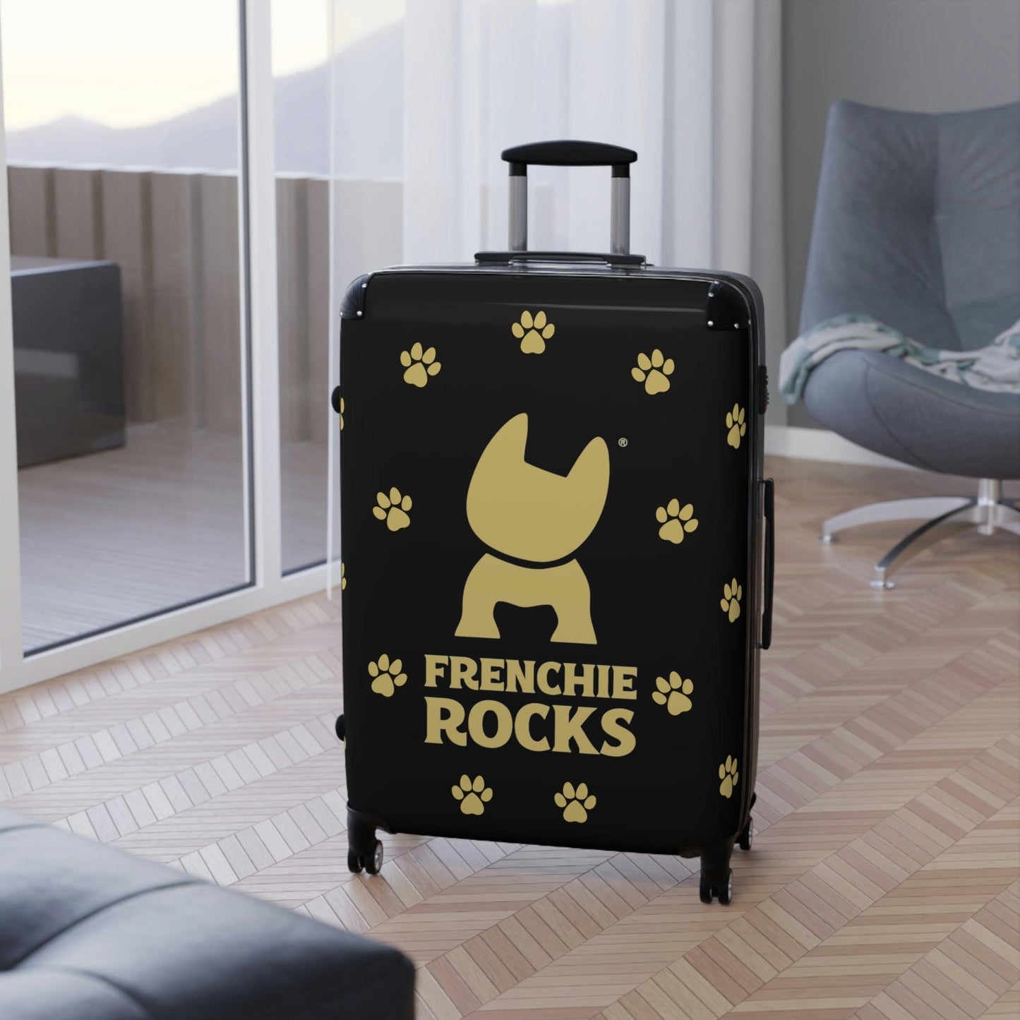 Frenchie Rocks Luggage 3 Piece Set - Frenchie Rocks