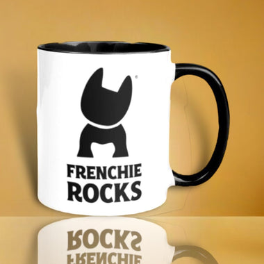 Frenchie Rocks Mug with Color Inside