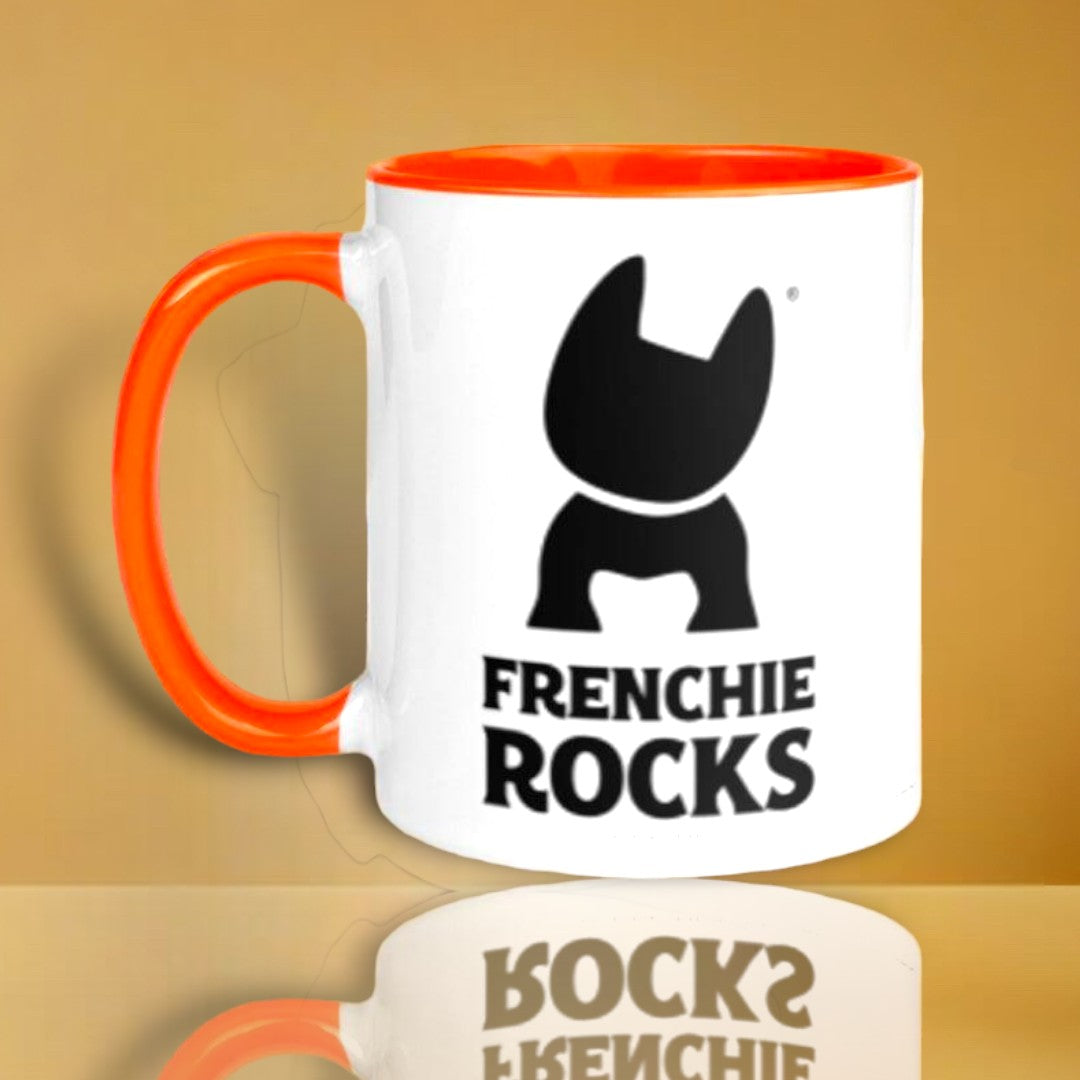 Frenchie Rocks Mug with Color Inside