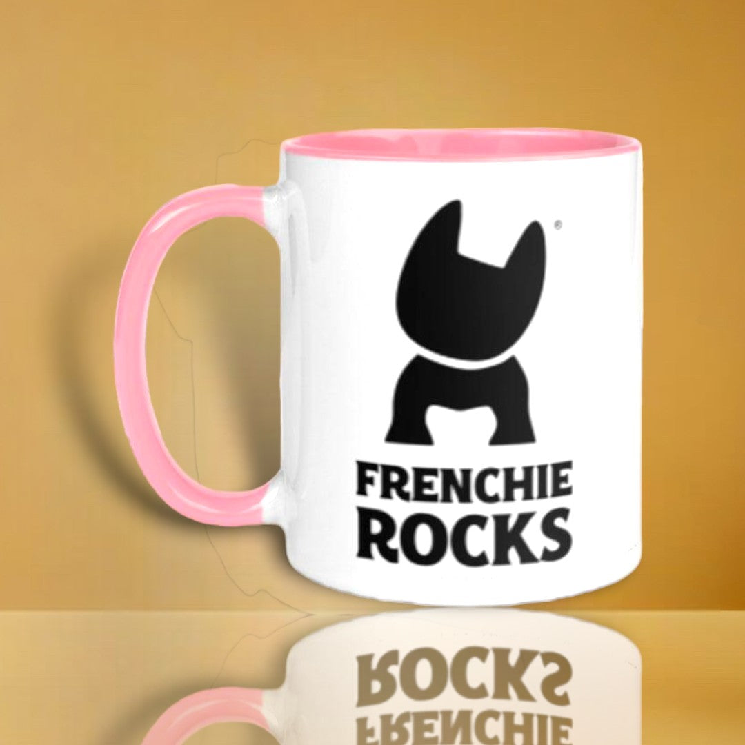 Frenchie Rocks Mug with Color Inside