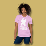 Frenchie Rocks White Logo T-Shirt - Frenchie Rocks