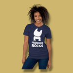 Frenchie Rocks White Logo T-Shirt - Frenchie Rocks