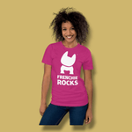 Frenchie Rocks White Logo T-Shirt - Frenchie Rocks