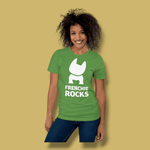 Frenchie Rocks White Logo T-Shirt - Frenchie Rocks