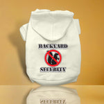 Backyard Security Screen Print Dog Hoodies