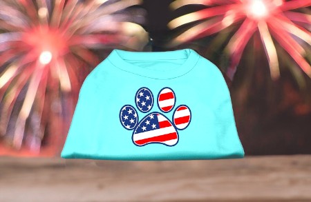Patriotic Paw Screen Print Shirts