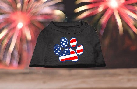Patriotic Paw Screen Print Shirts