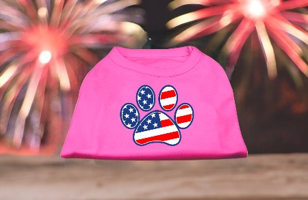 Patriotic Paw Screen Print Shirts