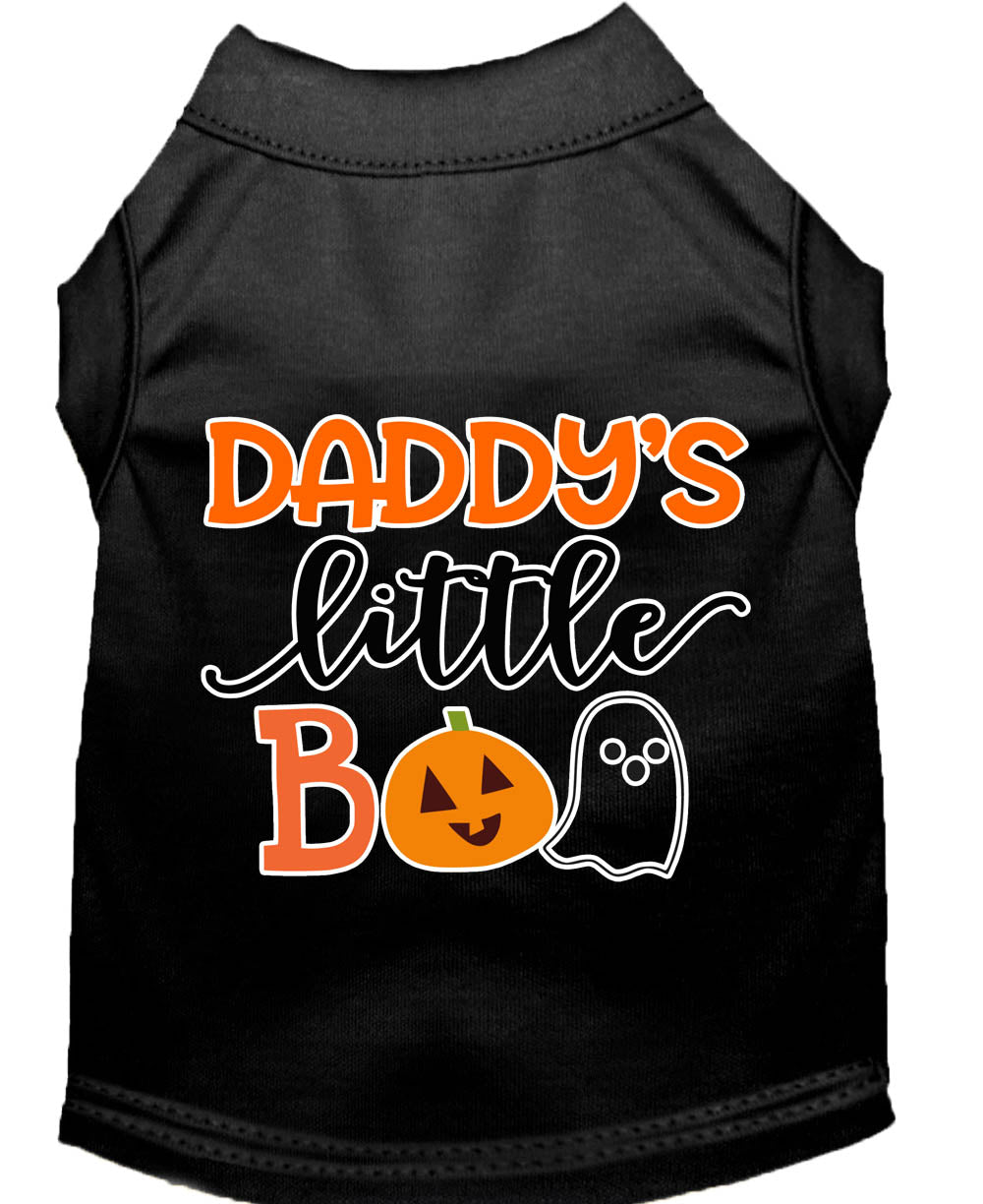 Daddy's Little Boo Screen Print Dog Shirt