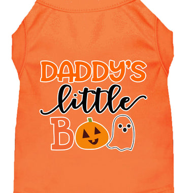 Daddy's Little Boo Screen Print Dog Shirt