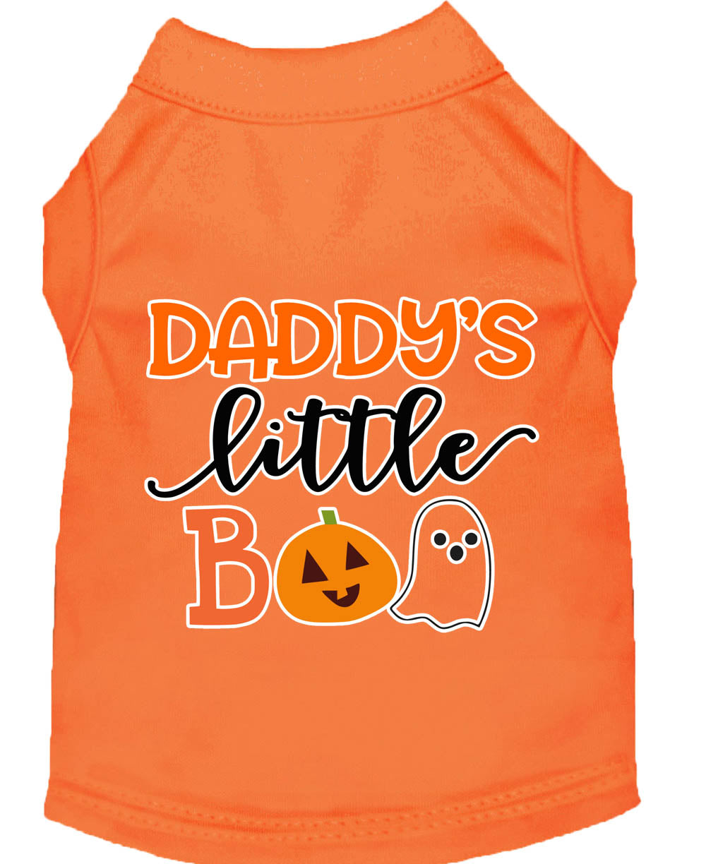 Daddy's Little Boo Screen Print Dog Shirt