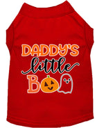 Daddy's Little Boo Screen Print Dog Shirt