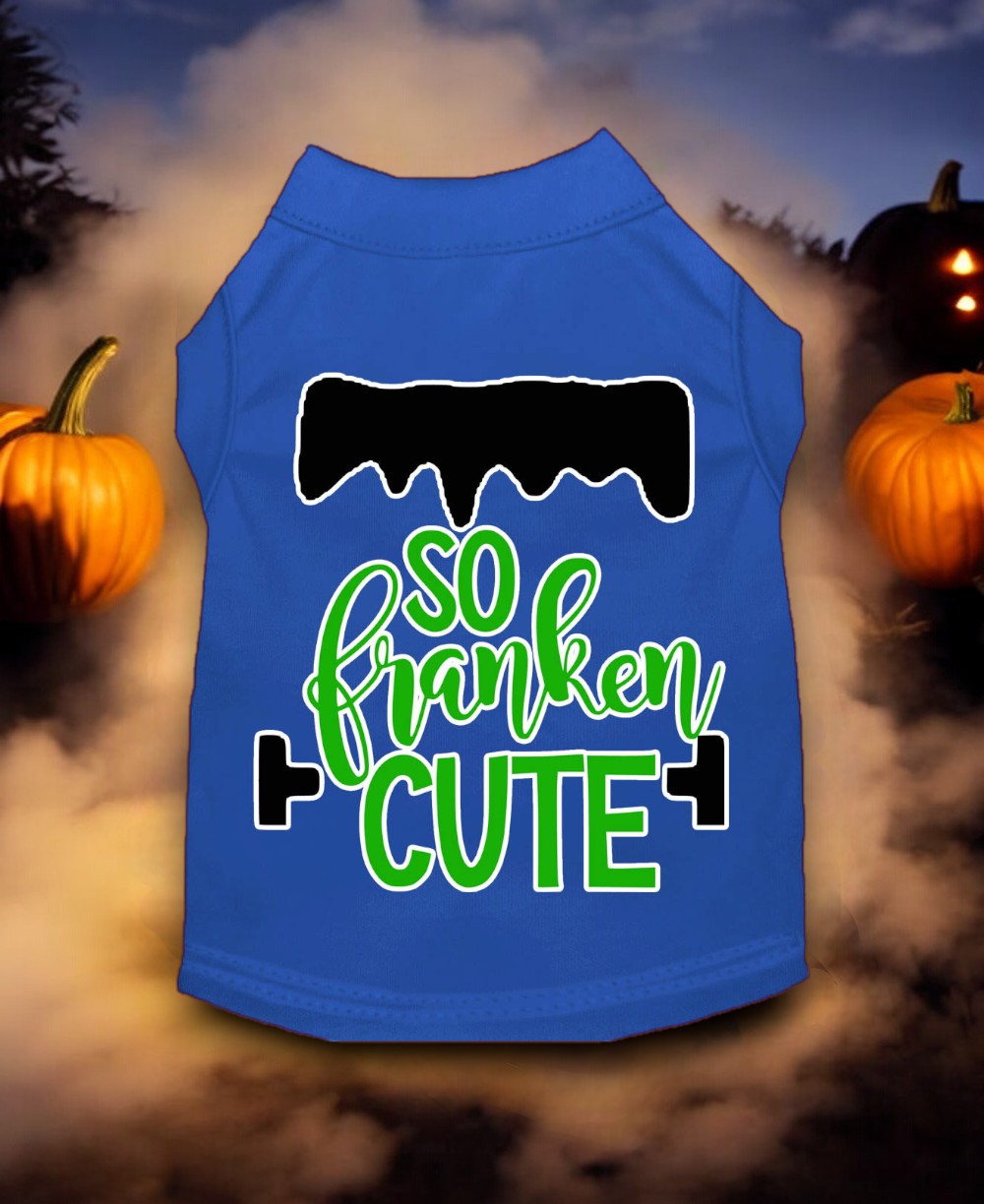 So Franken Cute Screen Print Dog Shirt