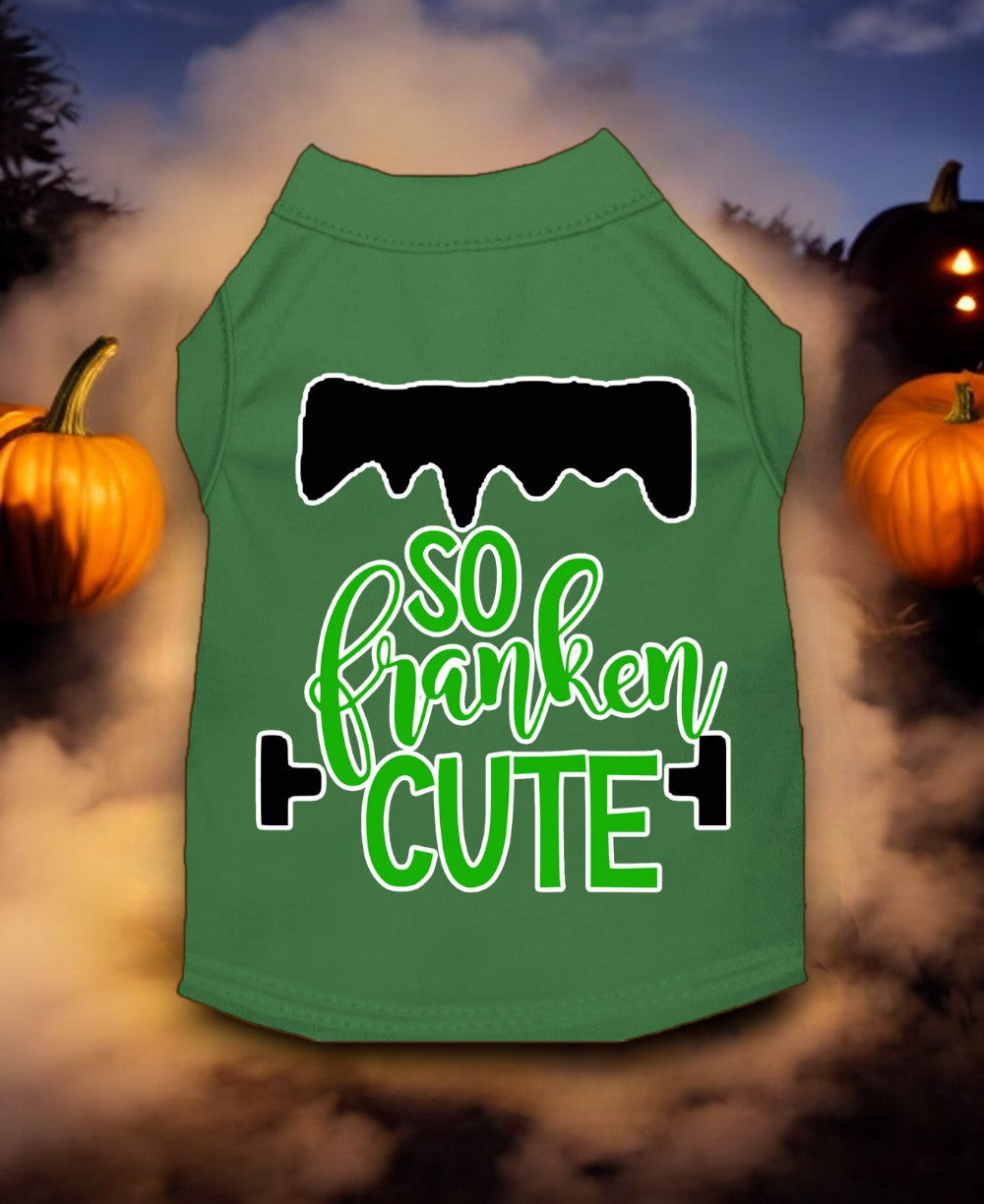 So Franken Cute Screen Print Dog Shirt