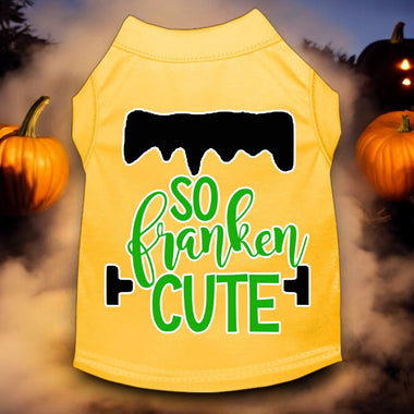 So Franken Cute Screen Print Dog Shirt