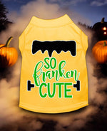 So Franken Cute Screen Print Dog Shirt