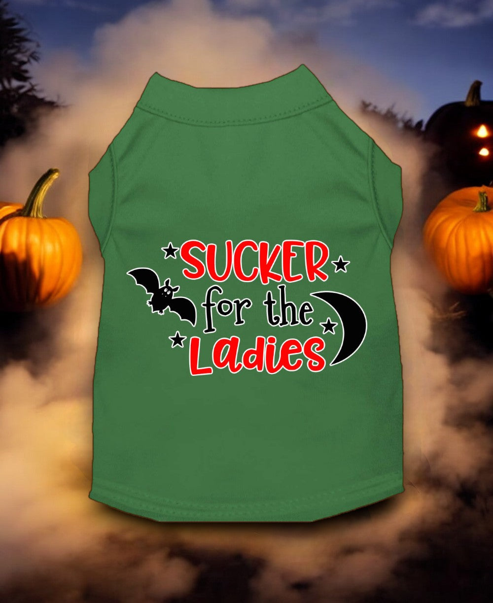 Sucker for the Ladies Screen Print Dog Shirt