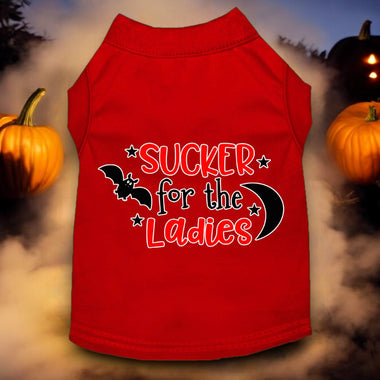 Sucker for the Ladies Screen Print Dog Shirt