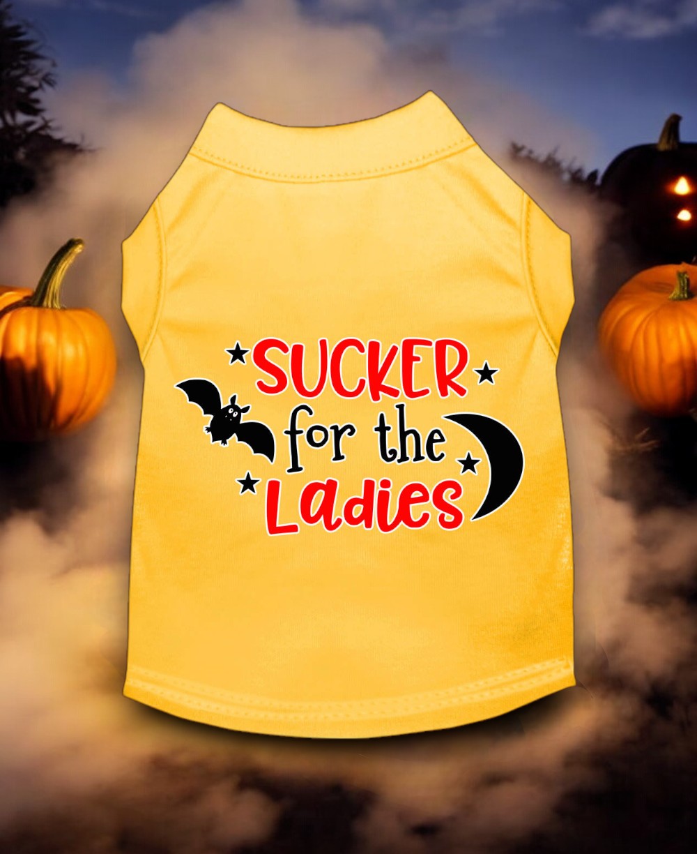 Sucker for the Ladies Screen Print Dog Shirt