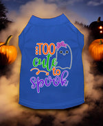 Too Cute to Spook Girly Ghost Screen Print Dog Shirt