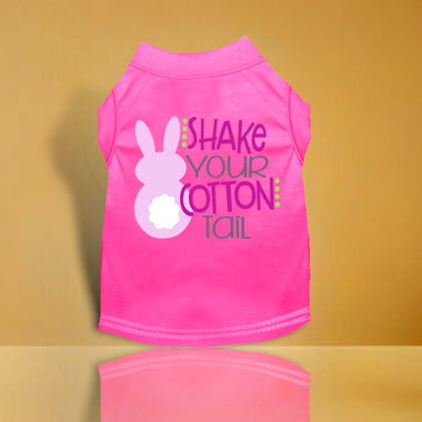 Shake Your Cotton Tail Screen Print Dog Shirt