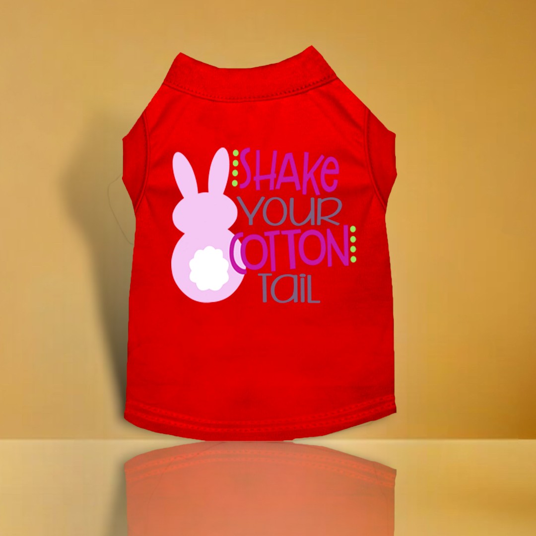 Shake Your Cotton Tail Screen Print Dog Shirt