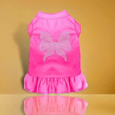 Rhinestone Bow Dog Dress