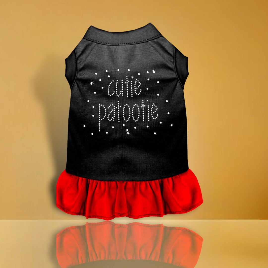 Rhinestone Cutie Patootie Dog  Dress