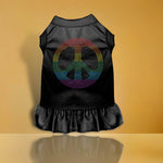 Rhinestone Rainbow Peace Dog Dress