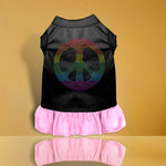 Rhinestone Rainbow Peace Dog Dress