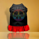 Rhinestone Rainbow Peace Dog Dress