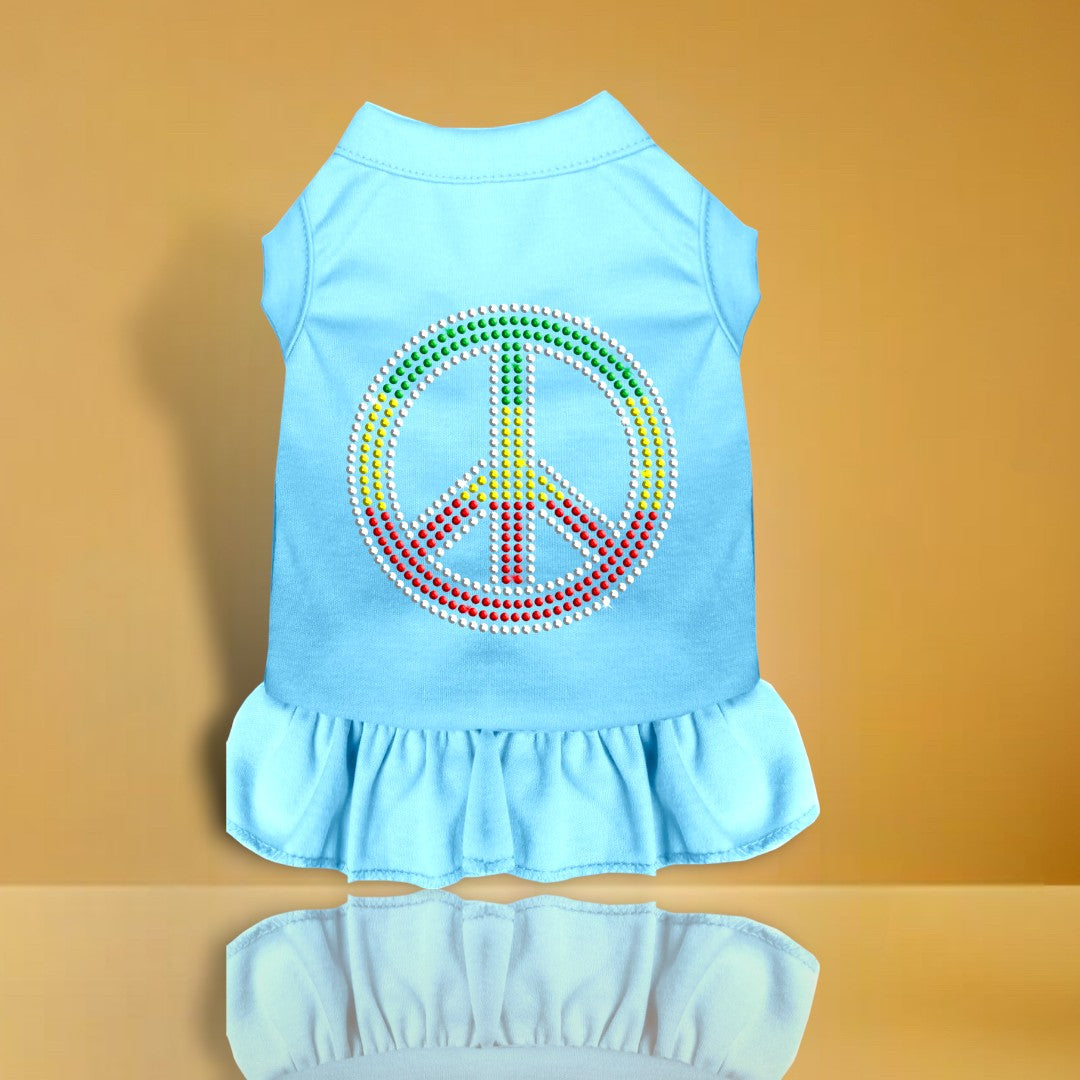 Rhinestone Rasta Peace Dog Dress