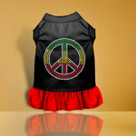 Rhinestone Rasta Peace Dog Dress