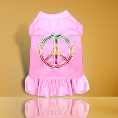 Rhinestone Rasta Peace Dog Dress