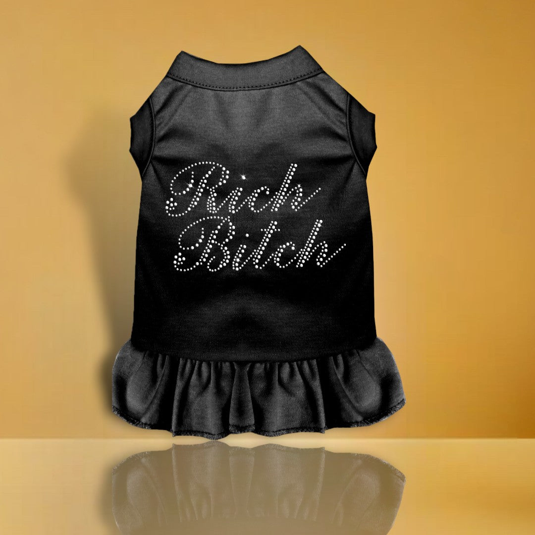 Rhinestone Rich Bitch Dog Dress