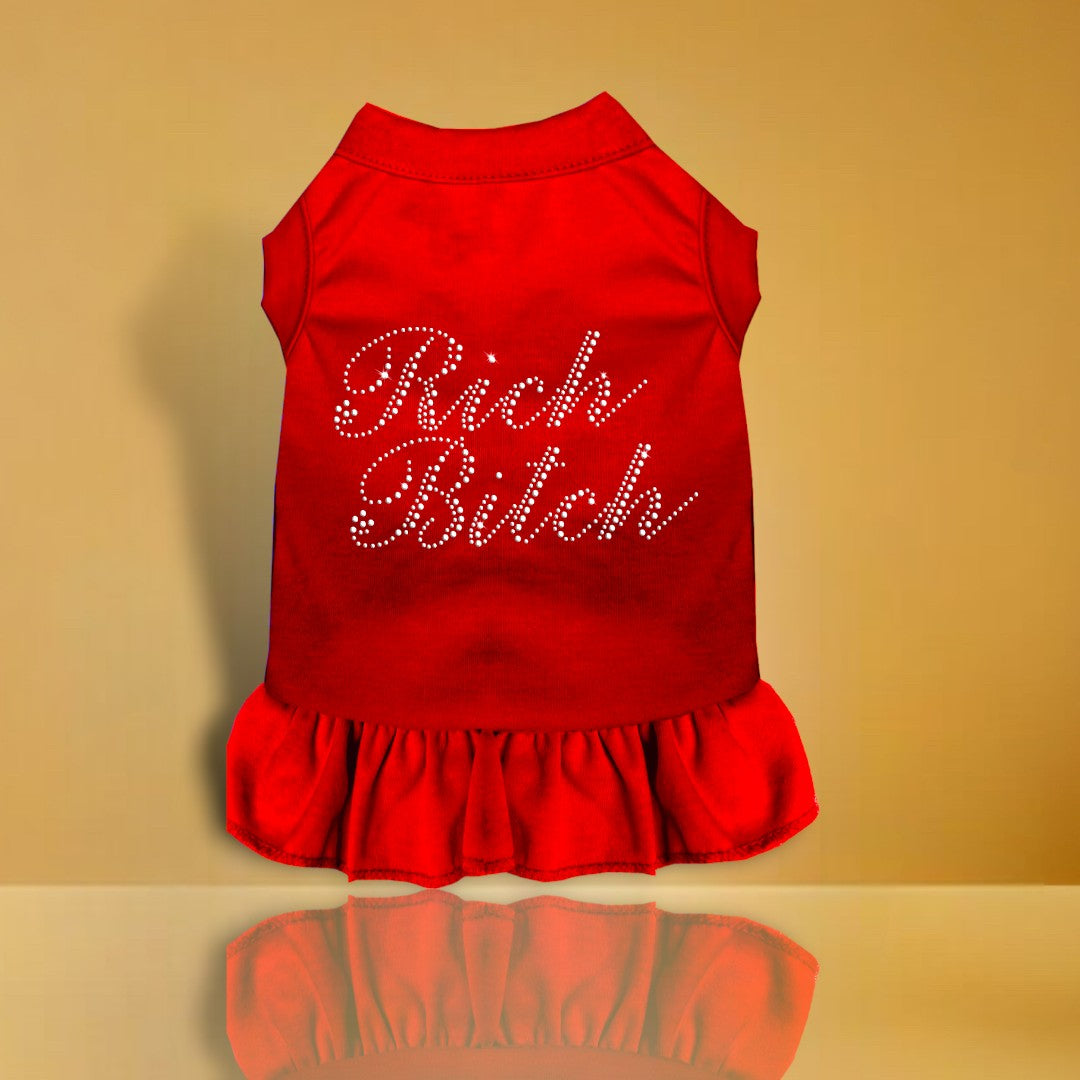 Rhinestone Rich Bitch Dog Dress