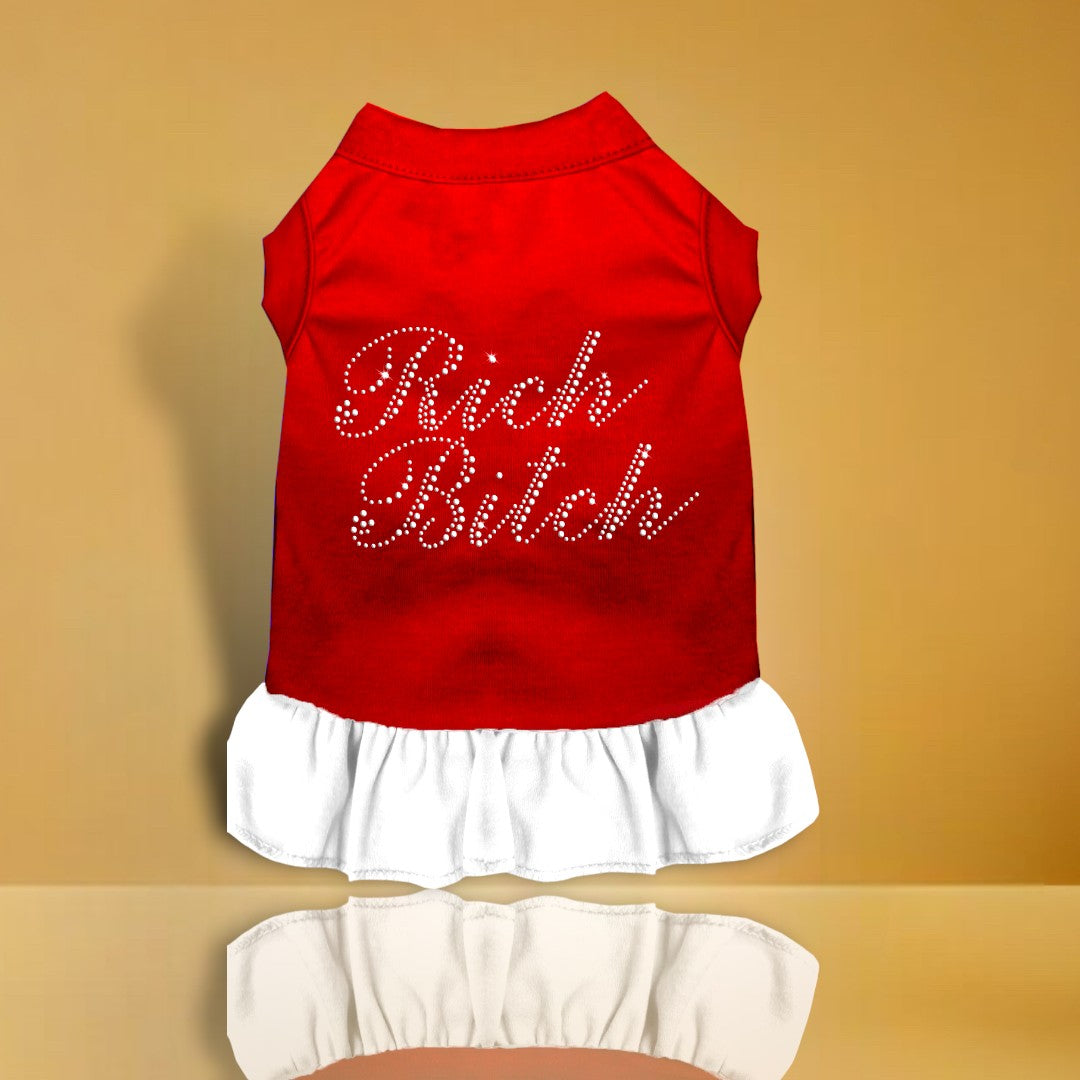 Rhinestone Rich Bitch Dog Dress