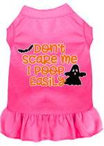 Don't Scare Me, Poops Easily Screen Print Dog Dress