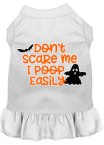 Don't Scare Me, Poops Easily Screen Print Dog Dress